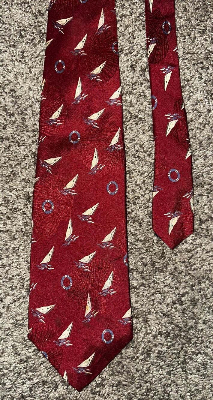 Polo Ralph Lauren Necktie *SAILBOATS* 100% Silk Made in the USA Mens Tie